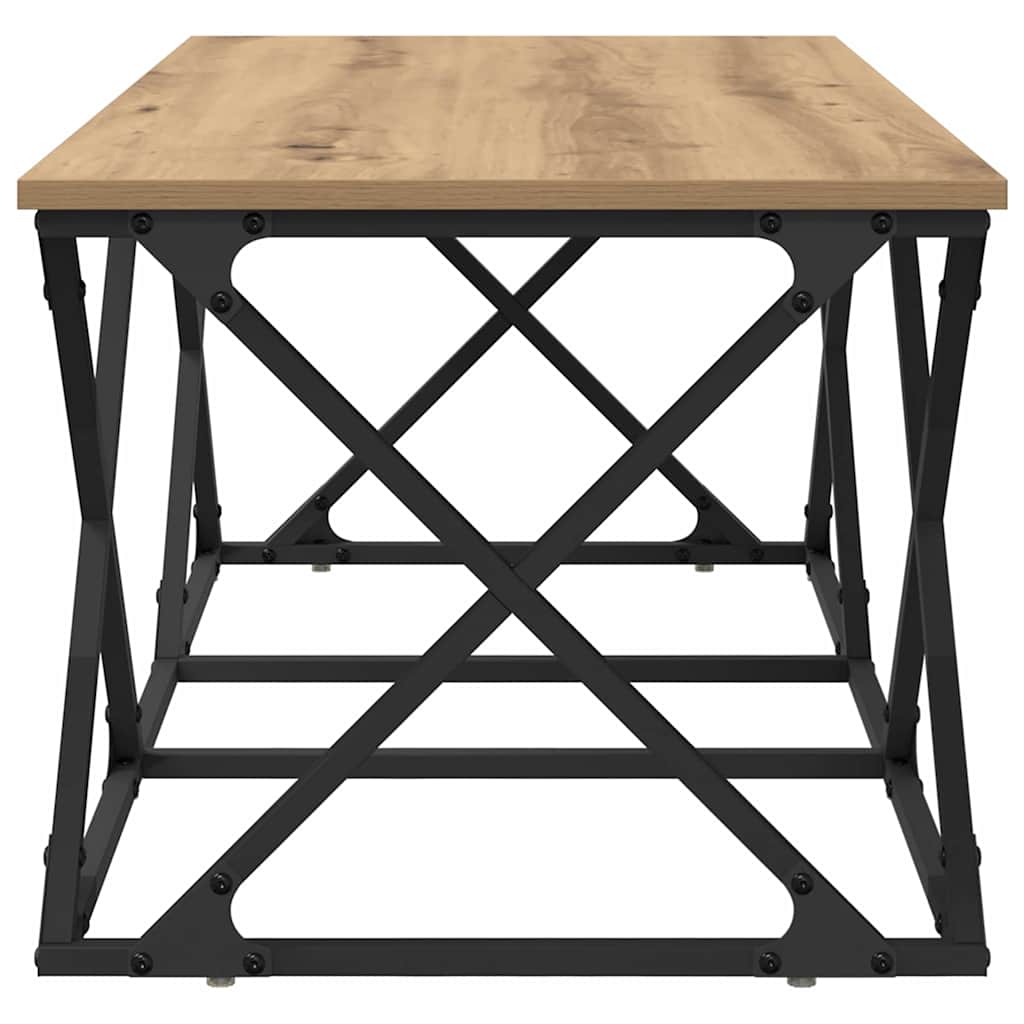 Salontafel artisanaal eikenkleurig 100 x 49 x 40 cm