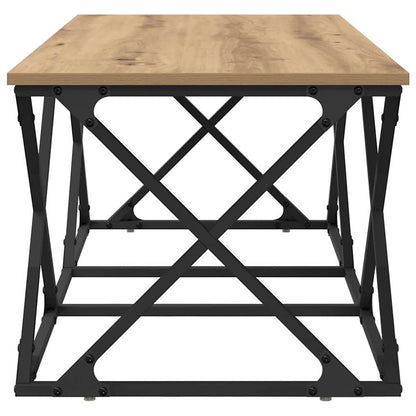 Salontafel artisanaal eikenkleurig 100 x 49 x 40 cm