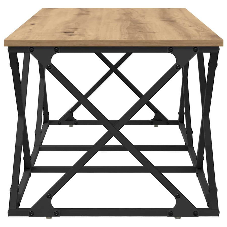 Salontafel artisanaal eikenkleurig 100 x 49 x 40 cm
