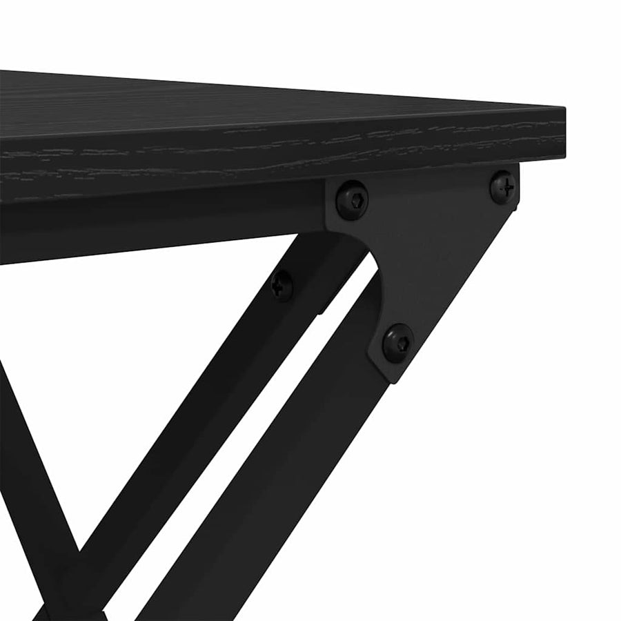 Salontafel Zwart eiken 100 x 49 x 40 cm Bewerkt hout
