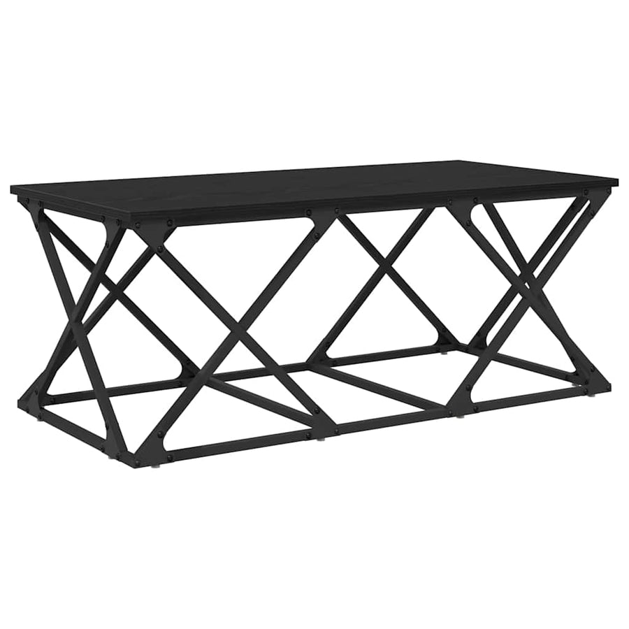 Salontafel Zwart eiken 100 x 49 x 40 cm Bewerkt hout