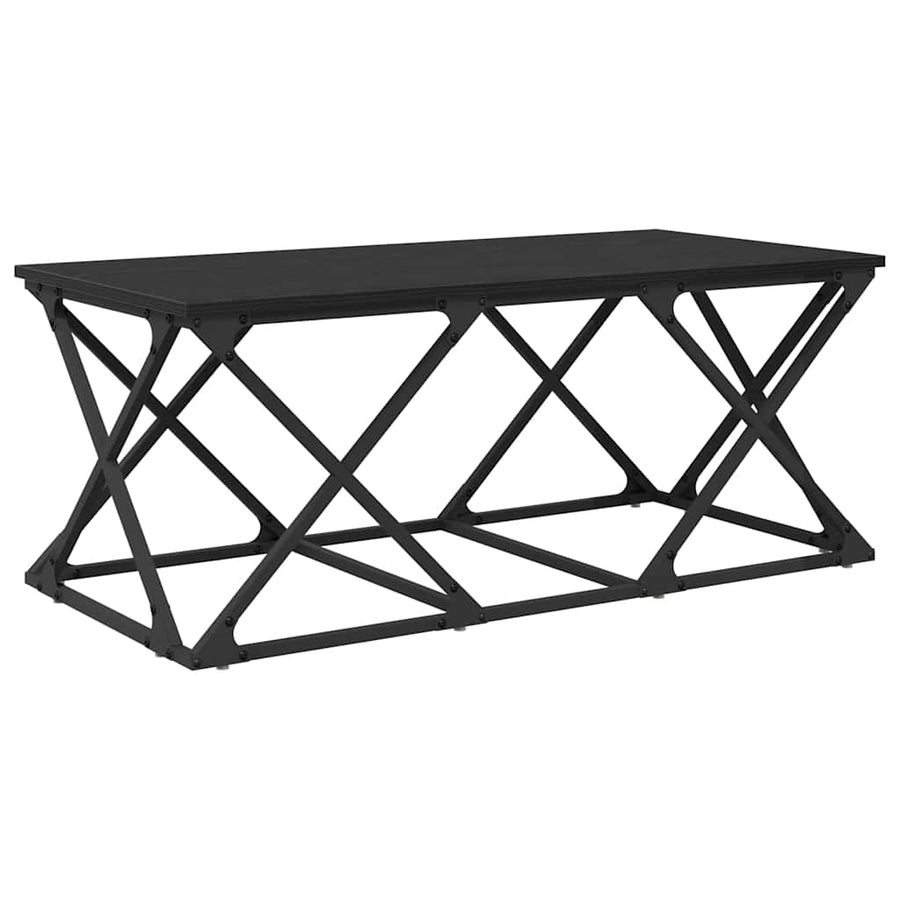 Salontafel Zwart eiken 100 x 49 x 40 cm Bewerkt hout