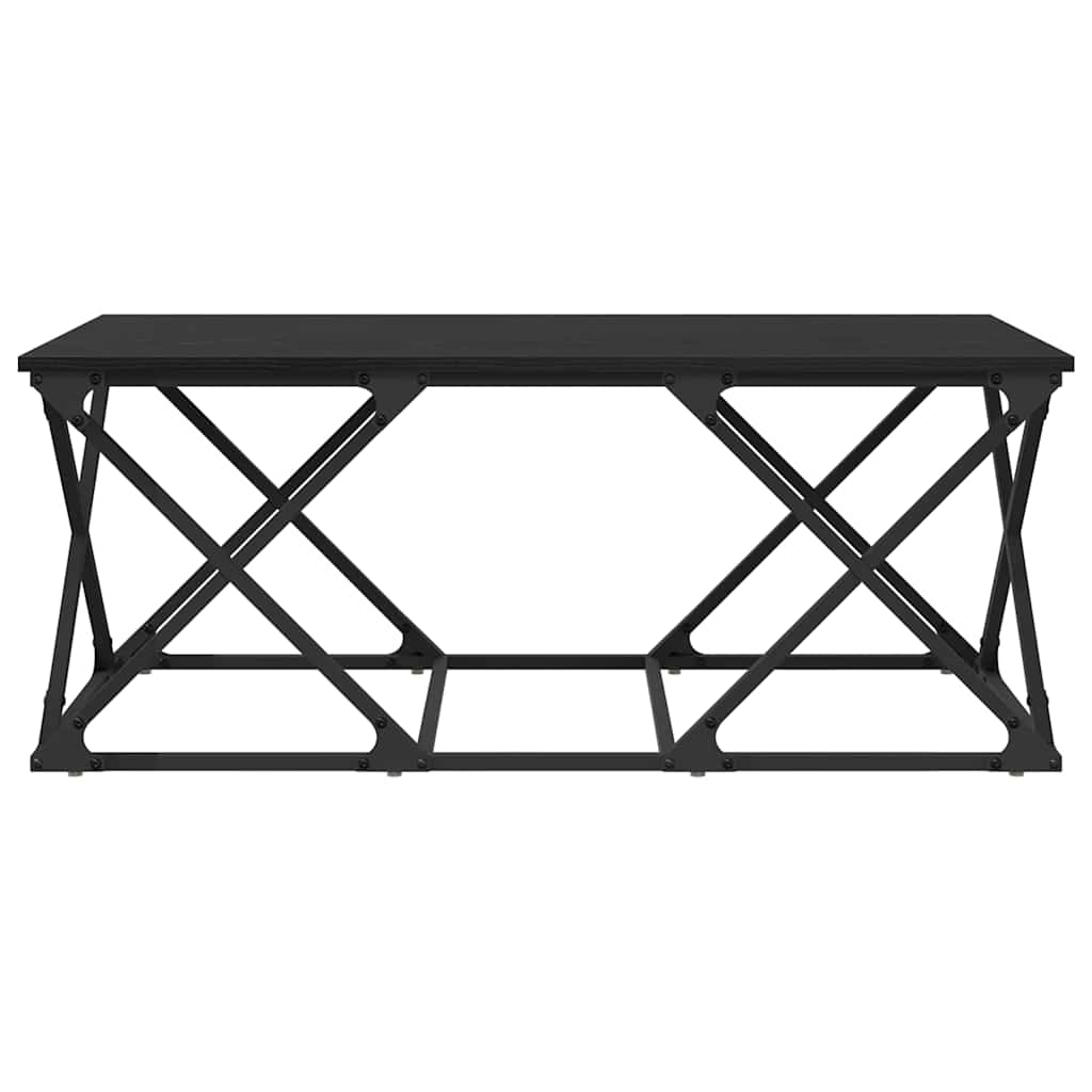 Salontafel Zwart eiken 100 x 49 x 40 cm Bewerkt hout