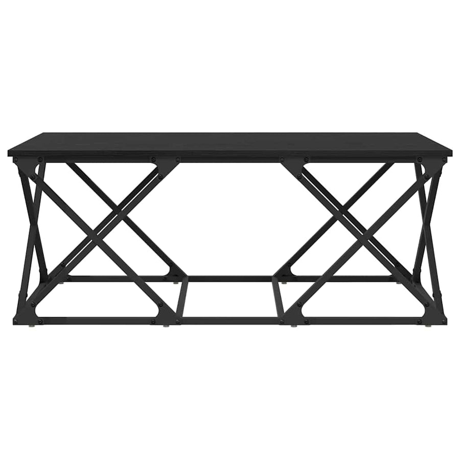 Salontafel Zwart eiken 100 x 49 x 40 cm Bewerkt hout