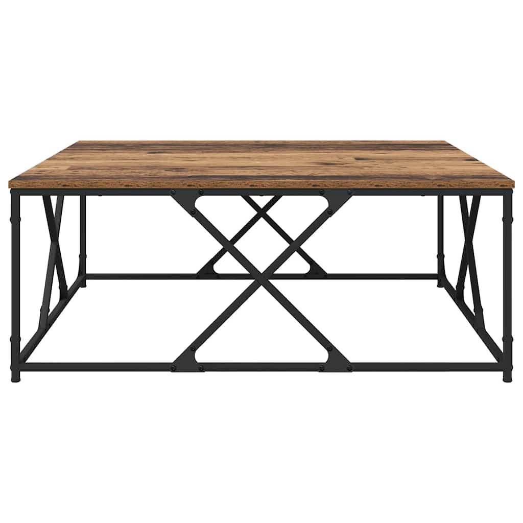 Salontafel Oud hout 100 x 100 x 40 cm Bewerkt hout
