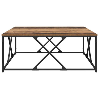 Salontafel Oud hout 100 x 100 x 40 cm Bewerkt hout