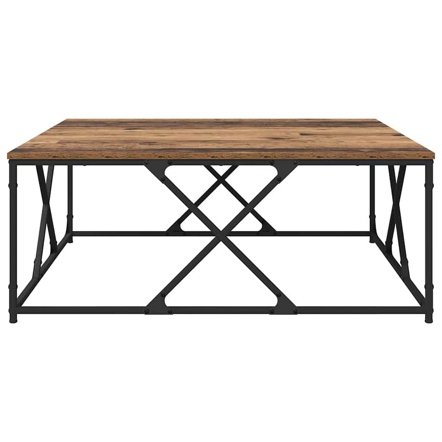 Salontafel Oud hout 100 x 100 x 40 cm Bewerkt hout