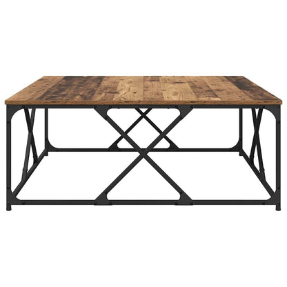 Salontafel Oud hout 100 x 100 x 40 cm Bewerkt hout