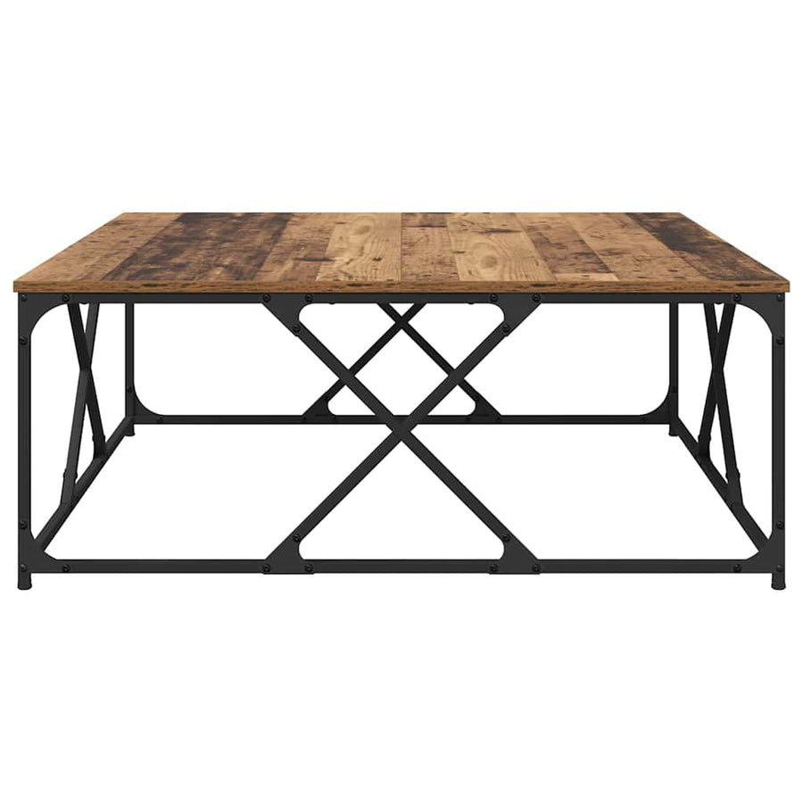 Salontafel Oud hout 100 x 100 x 40 cm Bewerkt hout