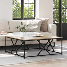 Salontafel artisanaal eikenkleurig 100 x 100 x 40 cm