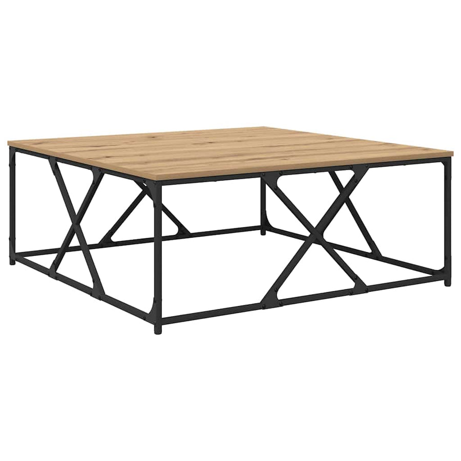 Salontafel artisanaal eikenkleurig 100 x 100 x 40 cm