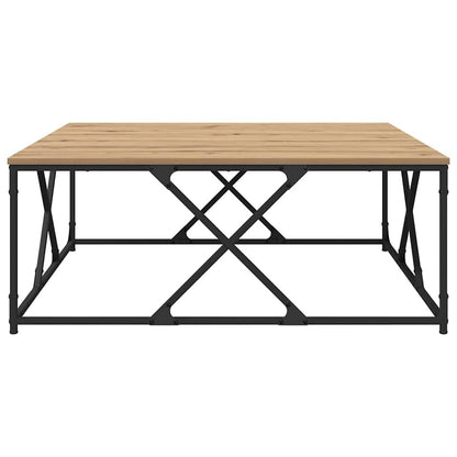 Salontafel artisanaal eikenkleurig 100 x 100 x 40 cm