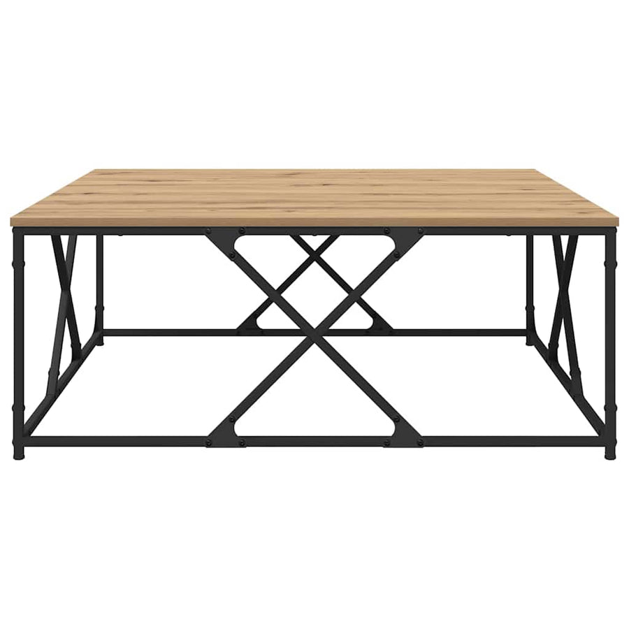 Salontafel artisanaal eikenkleurig 100 x 100 x 40 cm