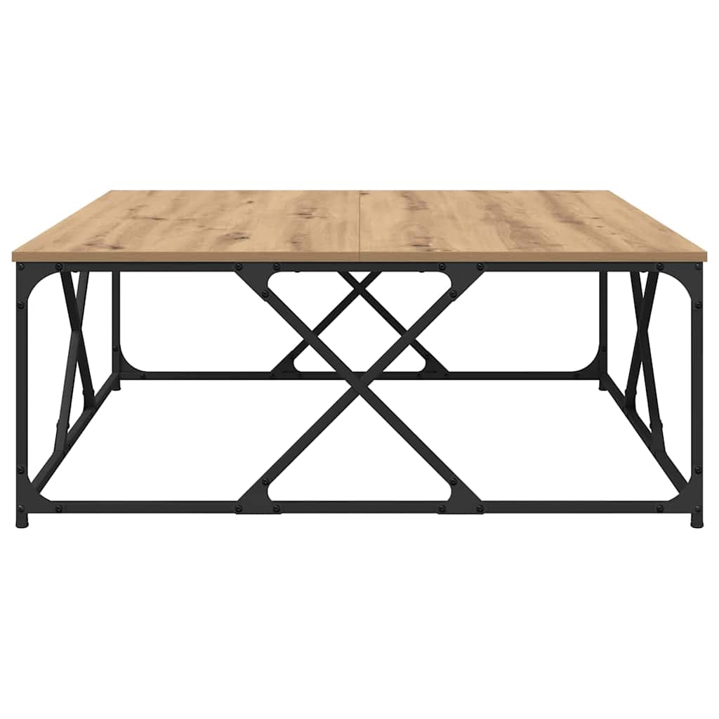 Salontafel artisanaal eikenkleurig 100 x 100 x 40 cm