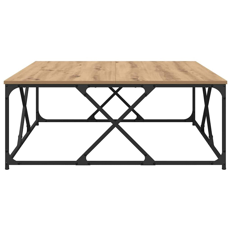 Salontafel artisanaal eikenkleurig 100 x 100 x 40 cm