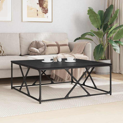 Salontafel Zwart eiken 100 x 100 x 40 cm Bewerkt hout