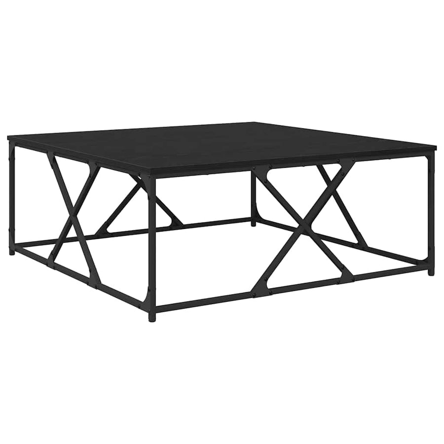 Salontafel Zwart eiken 100 x 100 x 40 cm Bewerkt hout