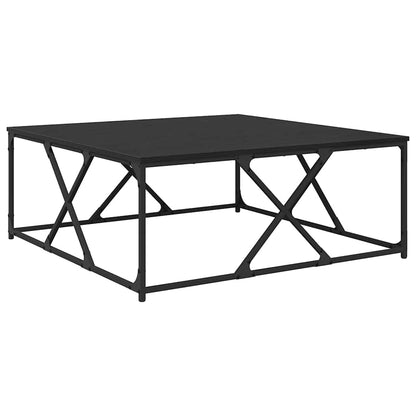 Salontafel Zwart eiken 100 x 100 x 40 cm Bewerkt hout