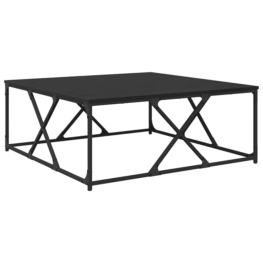 Salontafel Zwart eiken 100 x 100 x 40 cm Bewerkt hout