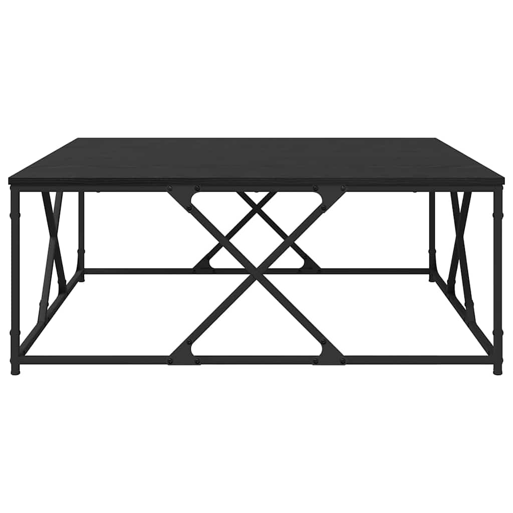 Salontafel Zwart eiken 100 x 100 x 40 cm Bewerkt hout