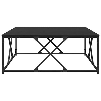 Salontafel Zwart eiken 100 x 100 x 40 cm Bewerkt hout