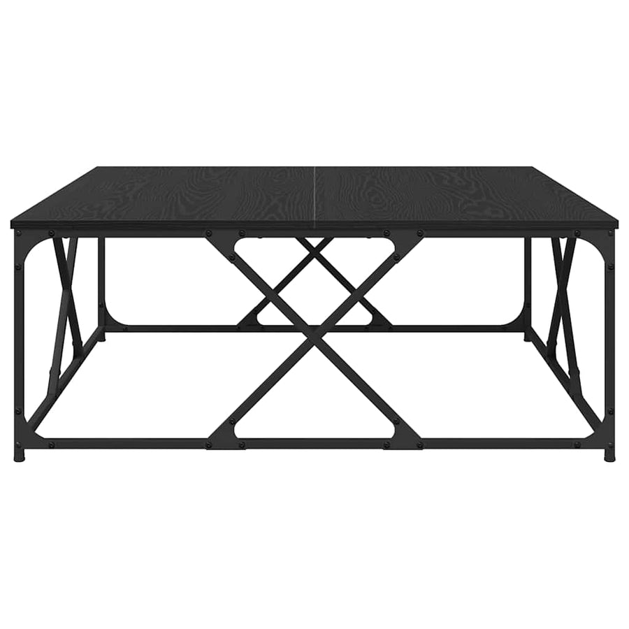 Salontafel Zwart eiken 100 x 100 x 40 cm Bewerkt hout