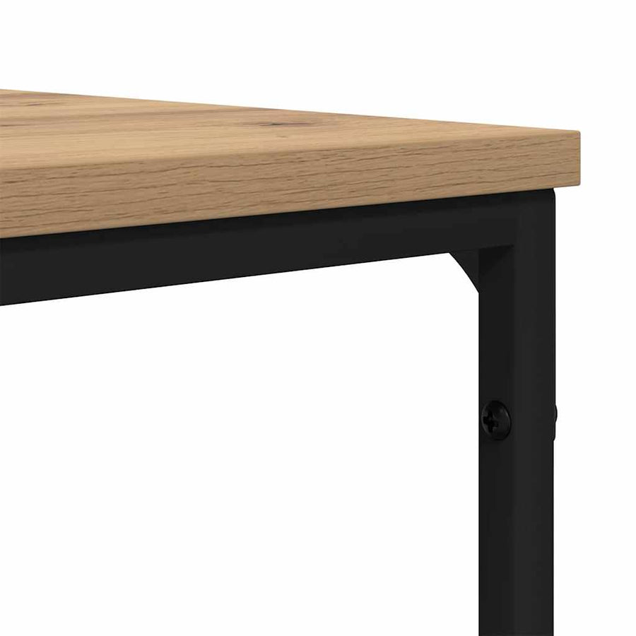Salontafel artisanaal eikenkleurig 70 x 70 x 30 cm Bewerkt hout