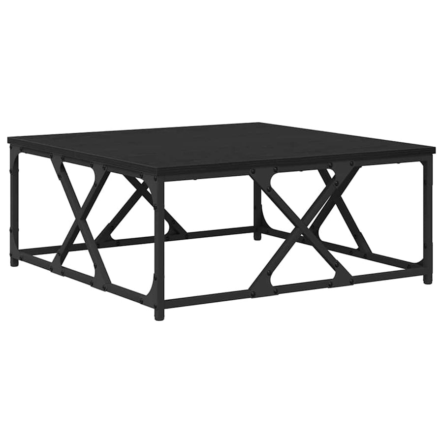 Salontafel Zwart eiken 70 x 70 x 30 cm Bewerkt hout