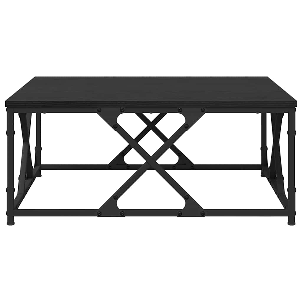 Salontafel Zwart eiken 70 x 70 x 30 cm Bewerkt hout