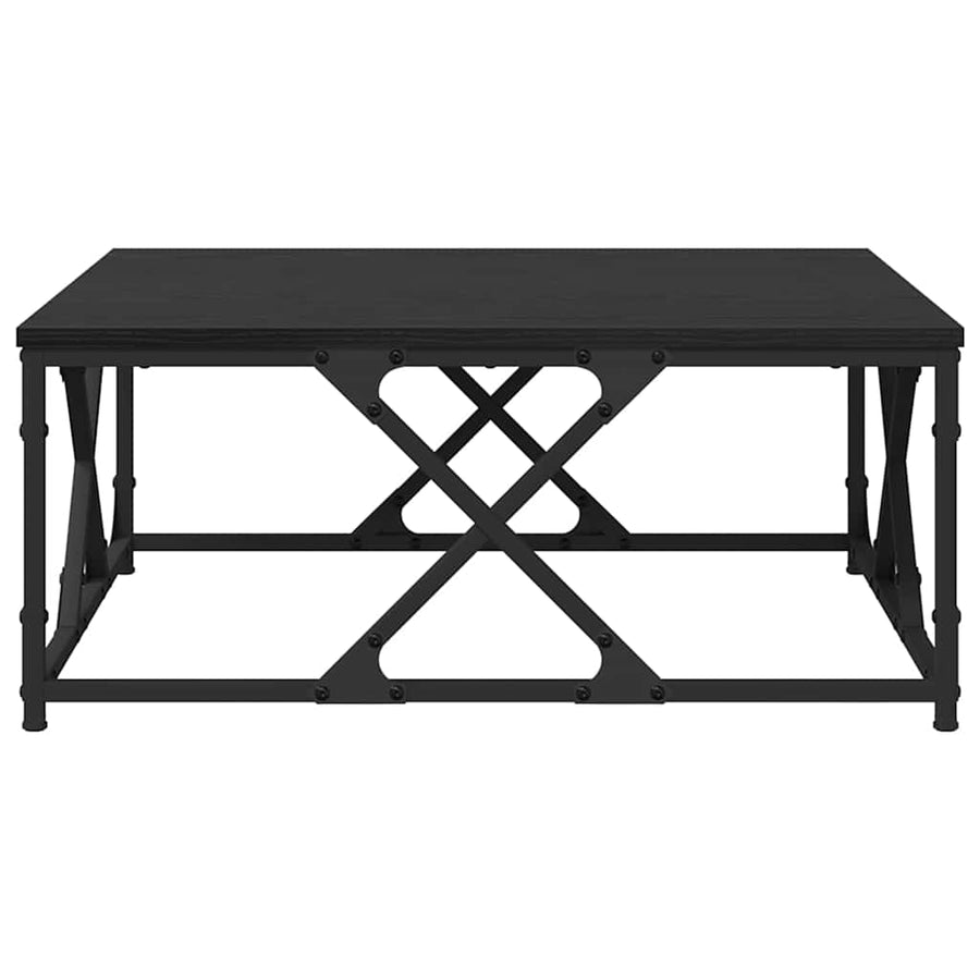 Salontafel Zwart eiken 70 x 70 x 30 cm Bewerkt hout