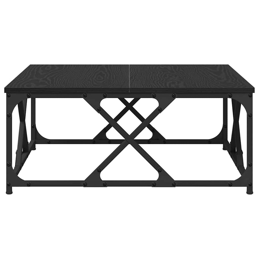 Salontafel Zwart eiken 70 x 70 x 30 cm Bewerkt hout
