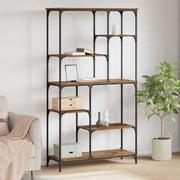 Boekenkast 99x35,5x176 cm bewerkt hout oudhout