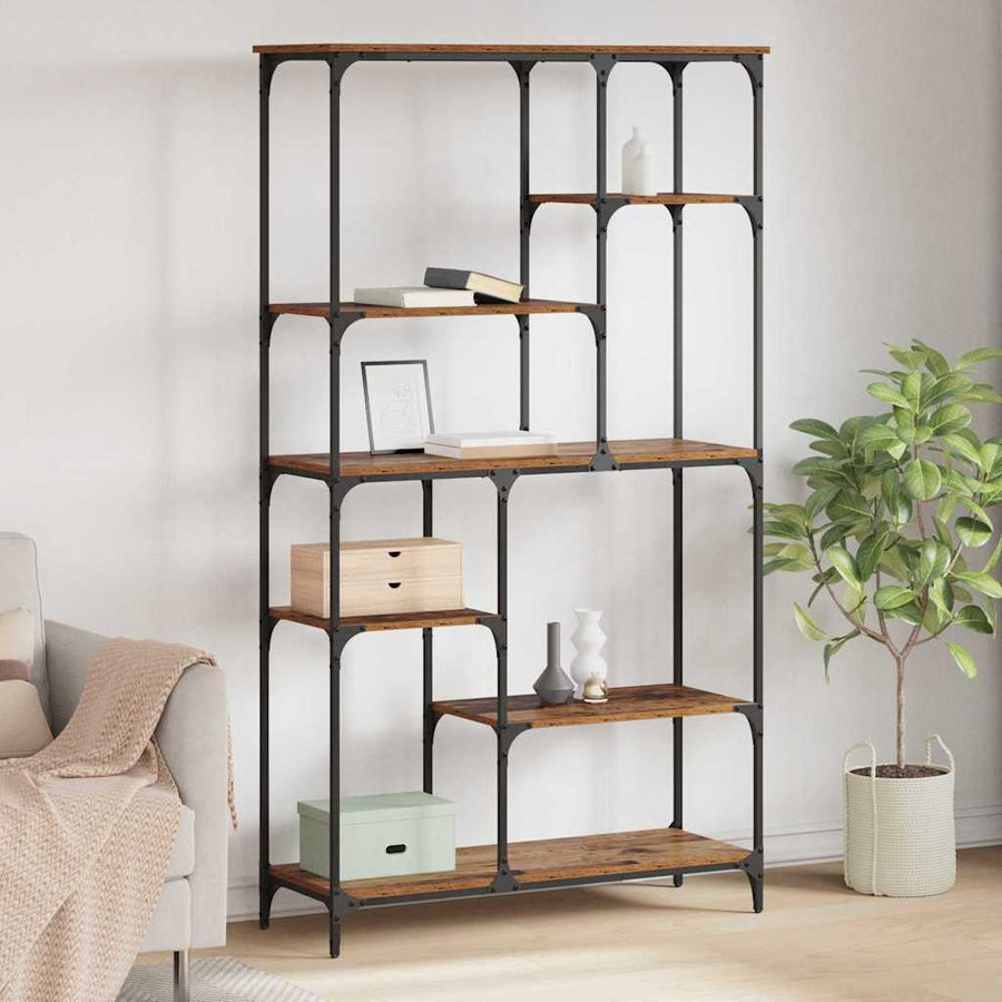 Boekenkast Oudhout 99 x 35,5 x 176 cm Bewerkt hout