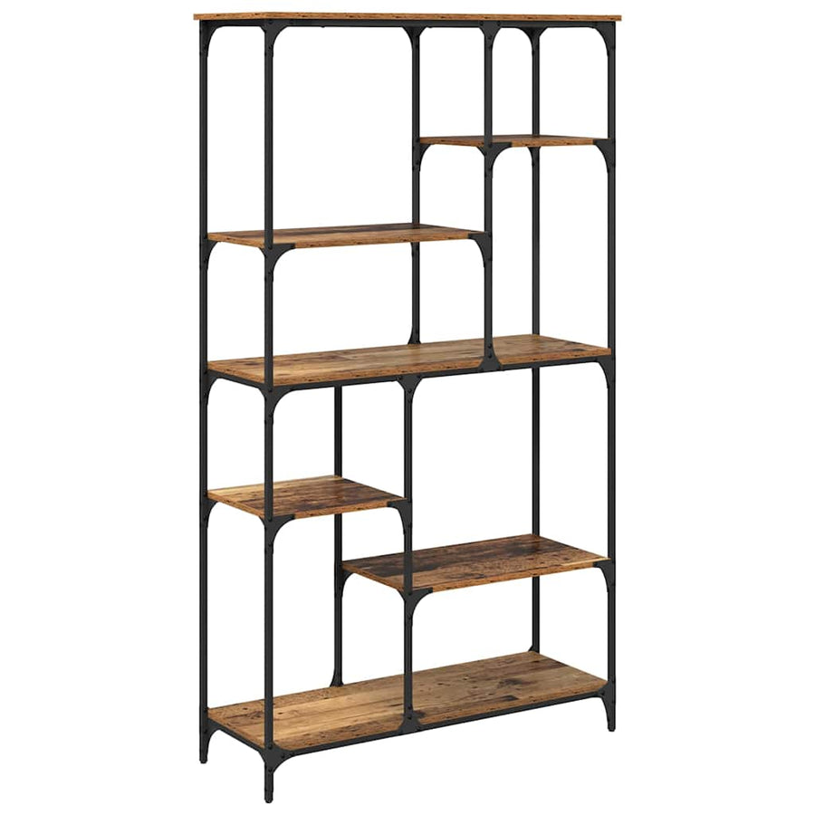 Boekenkast Oudhout 99 x 35,5 x 176 cm Bewerkt hout