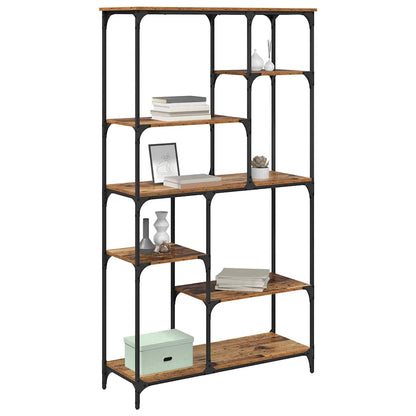 Boekenkast Oudhout 99 x 35,5 x 176 cm Bewerkt hout