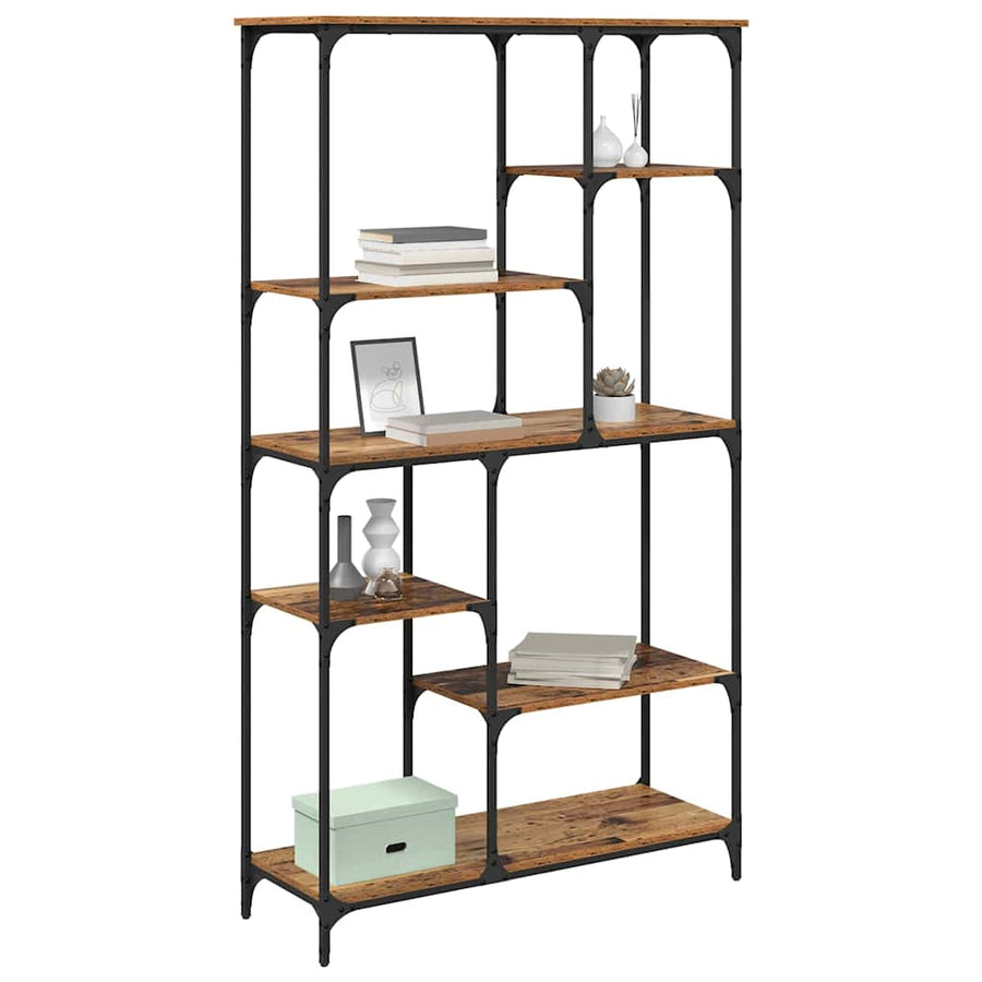 Boekenkast Oudhout 99 x 35,5 x 176 cm Bewerkt hout