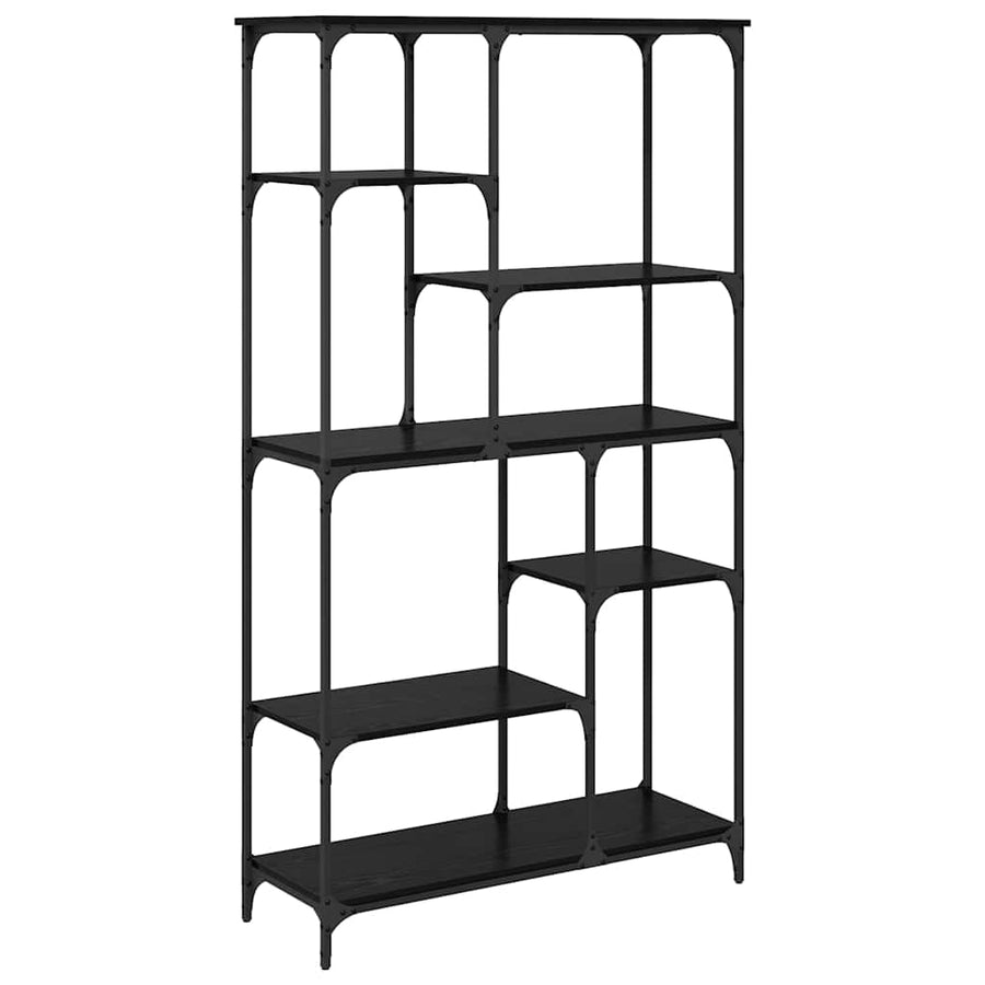 Boekenkast Zwart Eiken 99 x 35,5 x 176 cm Bewerkt hout