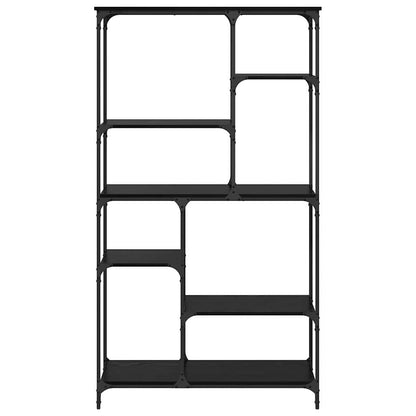 Boekenkast Zwart Eiken 99 x 35,5 x 176 cm Bewerkt hout