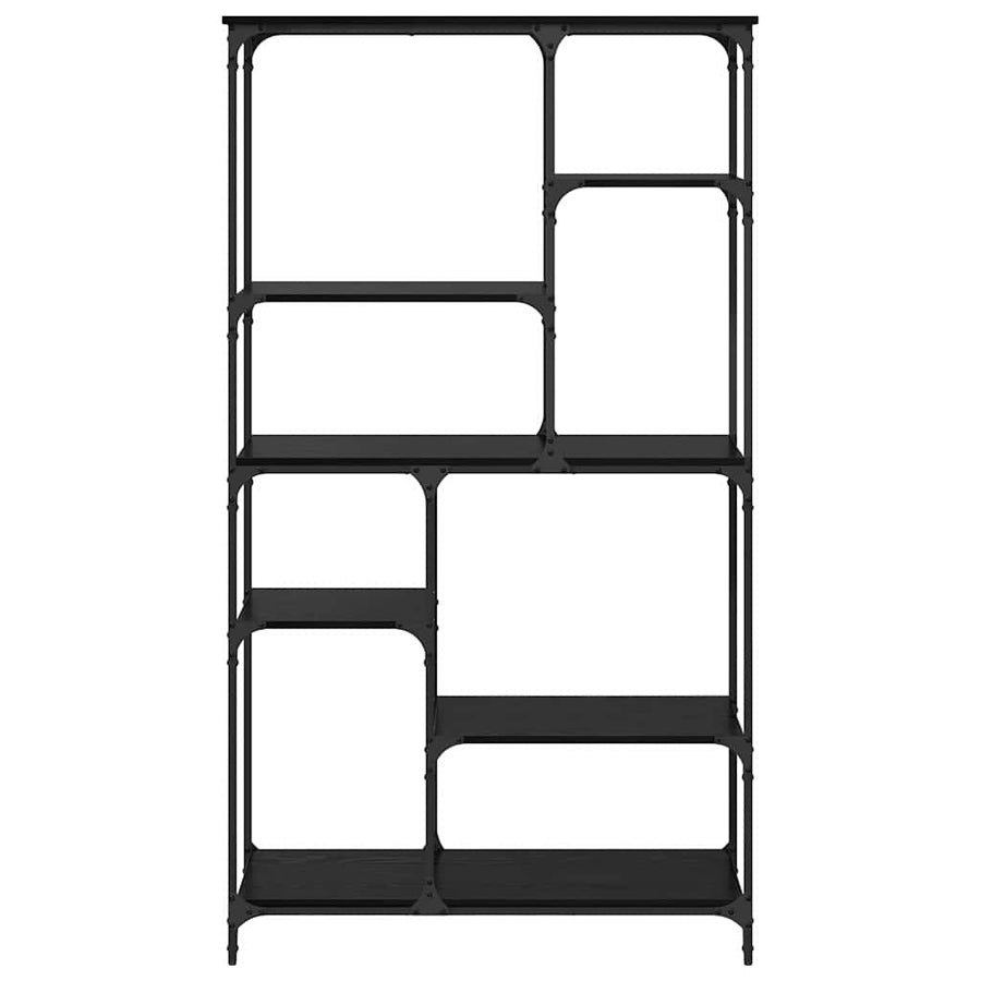 Boekenkast Zwart Eiken 99 x 35,5 x 176 cm Bewerkt hout