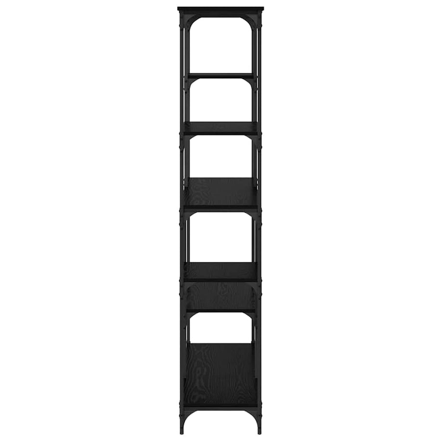 Boekenkast Zwart Eiken 99 x 35,5 x 176 cm Bewerkt hout