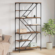 Boekenkast 91x36x176 cm oud hout