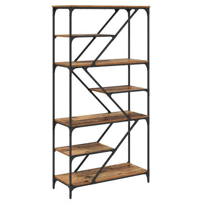 Boekenkast Oud Hout 91 x 36 x 176 cm Bewerkt hout