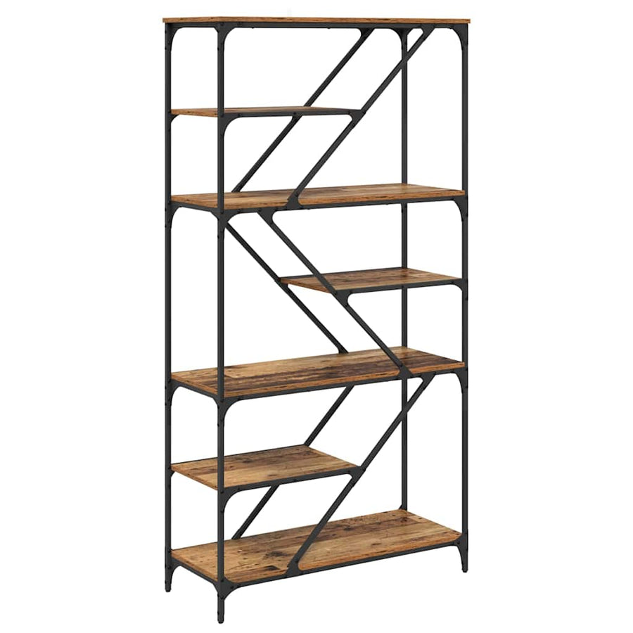 Boekenkast Oud Hout 91 x 36 x 176 cm Bewerkt hout