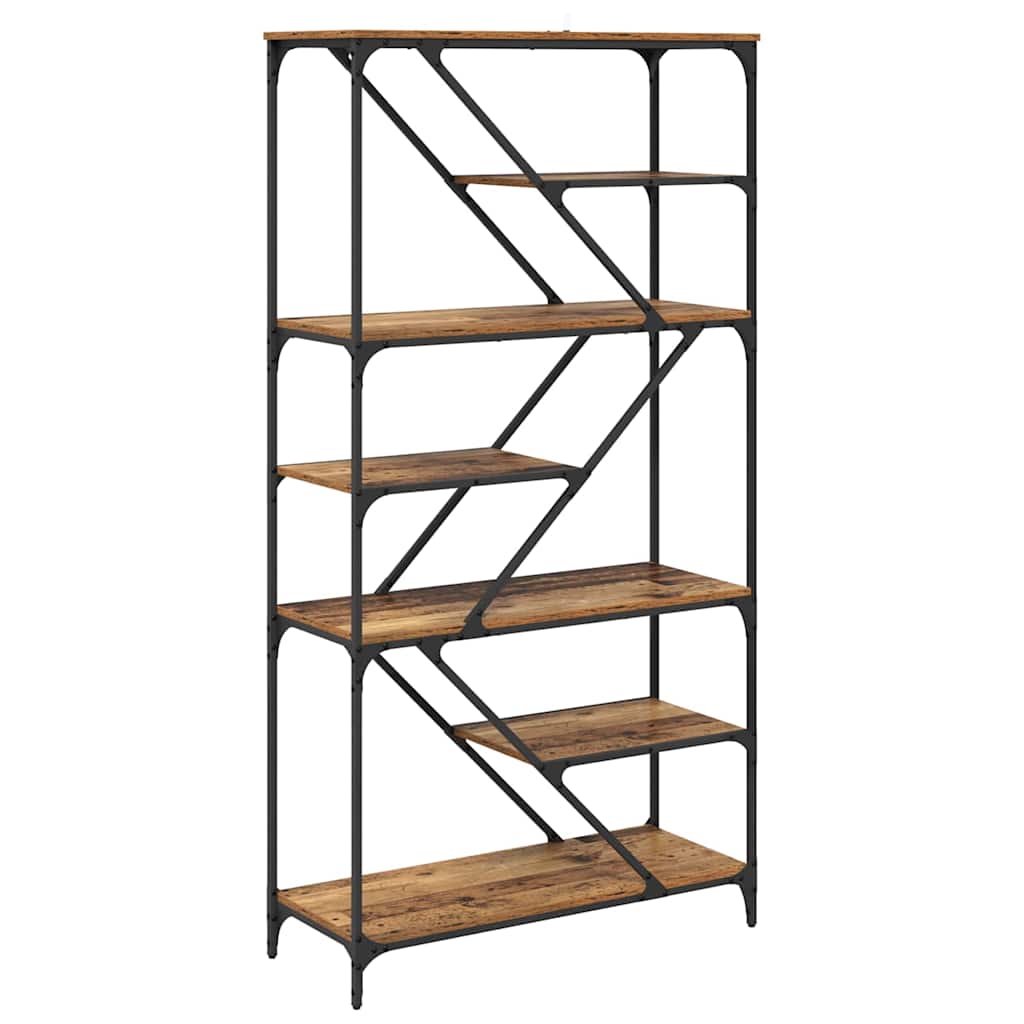 Boekenkast Oud Hout 91 x 36 x 176 cm Bewerkt hout