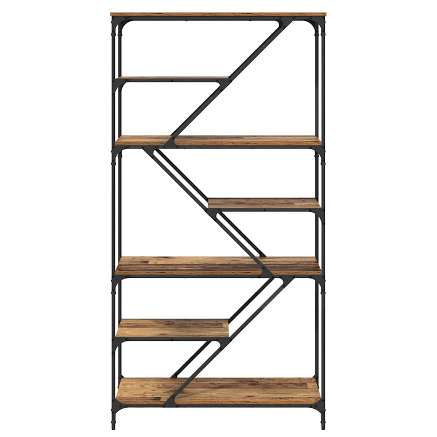 Boekenkast Oud Hout 91 x 36 x 176 cm Bewerkt hout