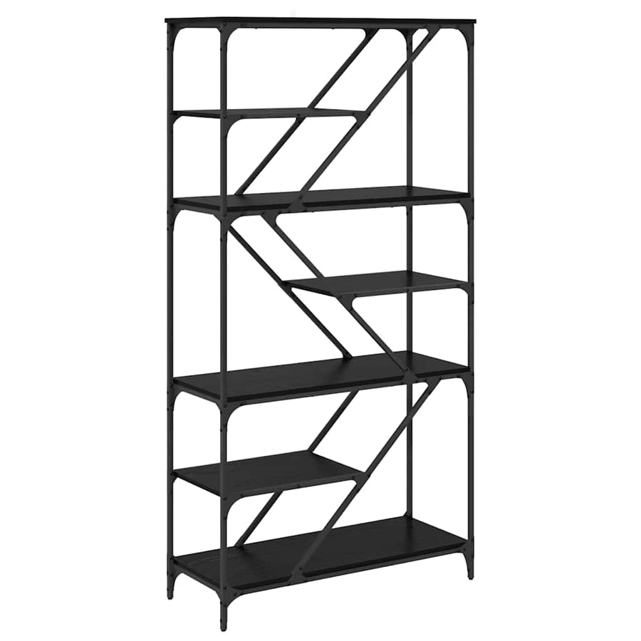Boekenkast Zwart Eiken 91 x 36 x 176 cm Bewerkt hout