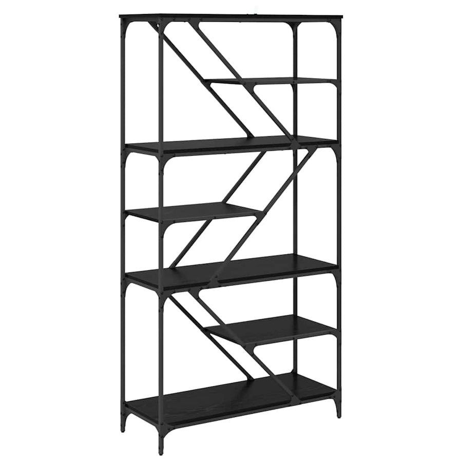 Boekenkast Zwart Eiken 91 x 36 x 176 cm Bewerkt hout