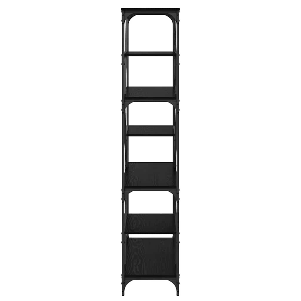 Boekenkast Zwart Eiken 91 x 36 x 176 cm Bewerkt hout
