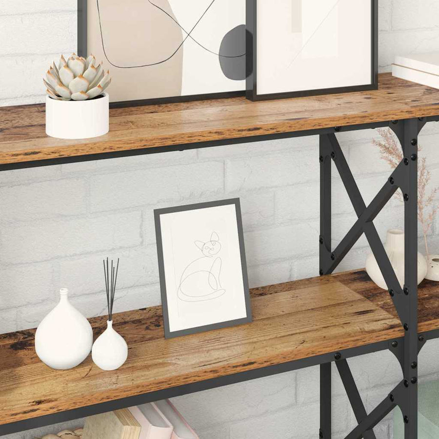 Wandtafel Oudhout 156 x 28 x 80,5 cm Bewerkt hout