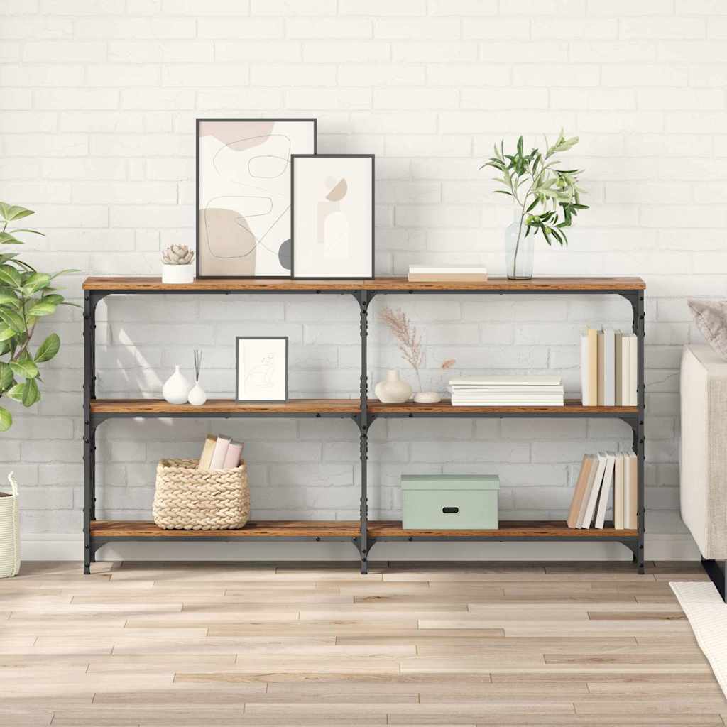 Wandtafel Oudhout 156 x 28 x 80,5 cm Bewerkt hout
